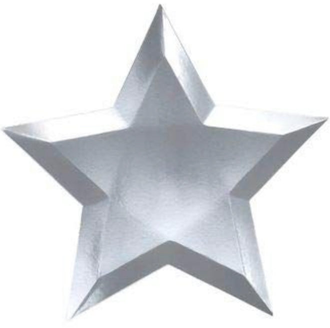 Star Shaped Gold Foil Paper Plates