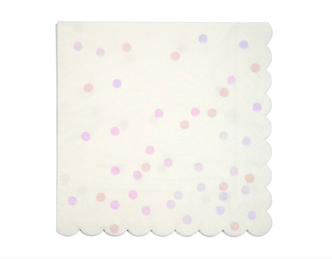 Polka Dot Scalloped Napkins