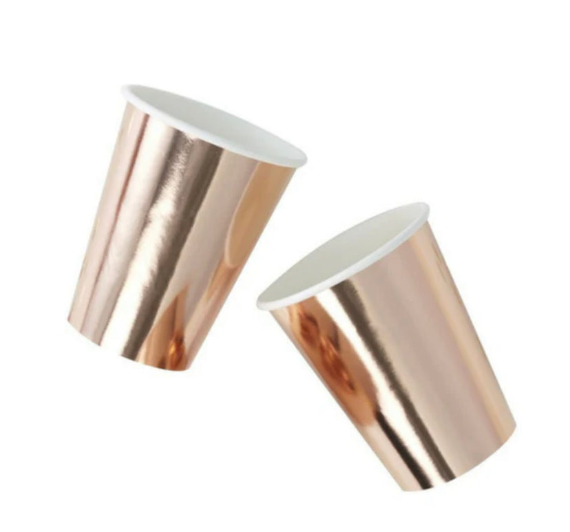 Rose Gold Paper Cups