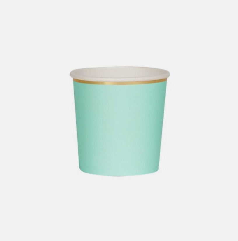 Gold Foil Paper Goblet Cups