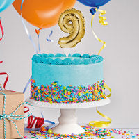 Self-Inflating Balloon Cake Topper - Gold