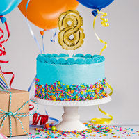 Self-Inflating Balloon Cake Topper - Gold