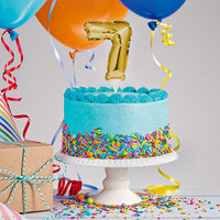 Self-Inflating Balloon Cake Topper - Gold