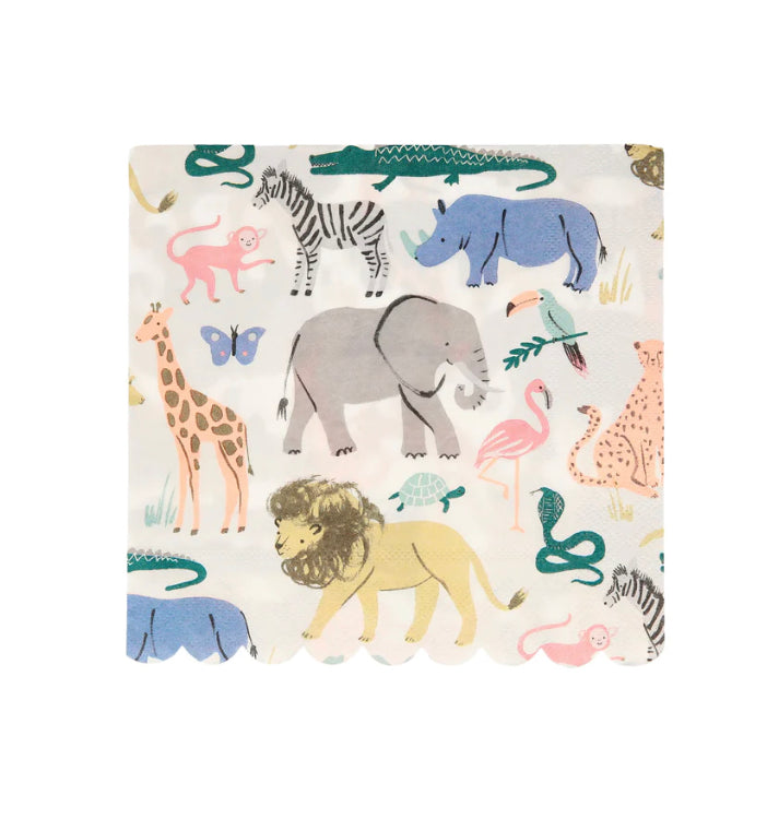 Safari Animals Large Napkins