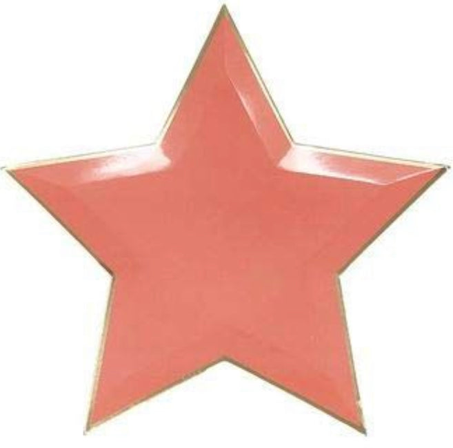 Star Shaped Gold Foil Paper Plates