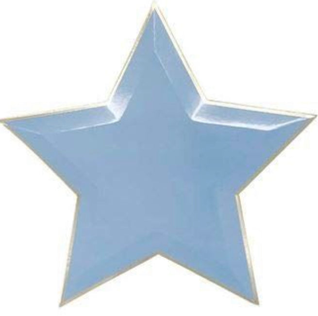 Star Shaped Gold Foil Paper Plates
