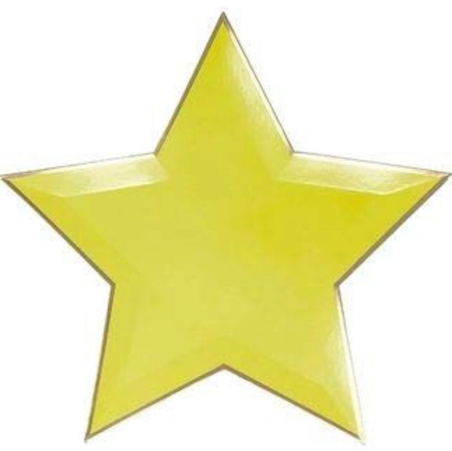 Star Shaped Gold Foil Paper Plates