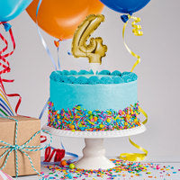 Self-Inflating Balloon Cake Topper - Gold