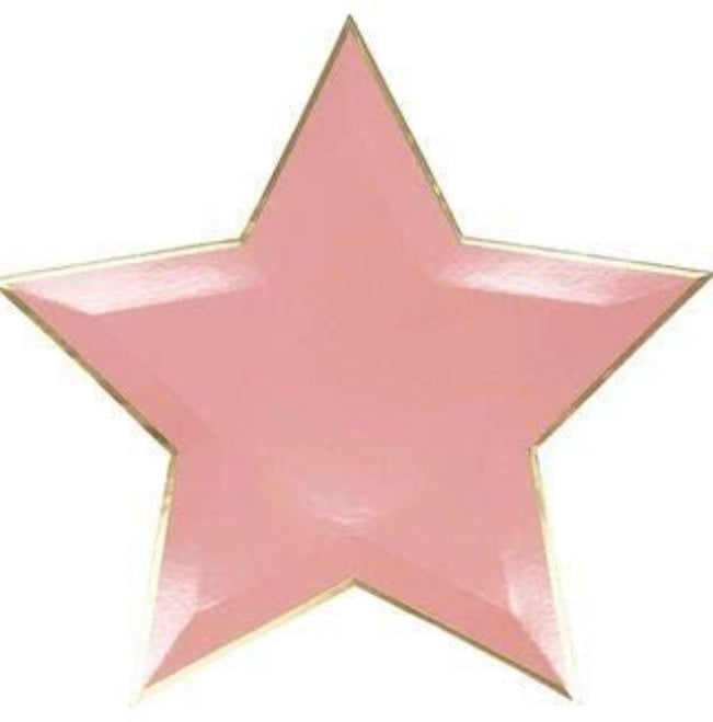 Star Shaped Gold Foil Paper Plates