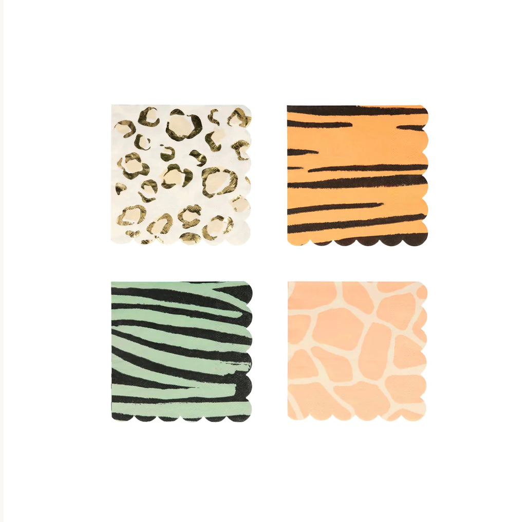 Safari Animal Print Small Napkins