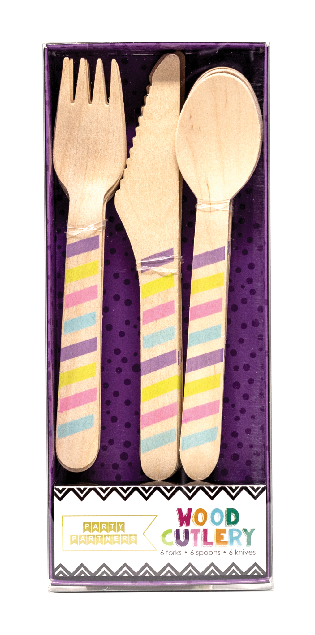 Striped Wood Cutlery