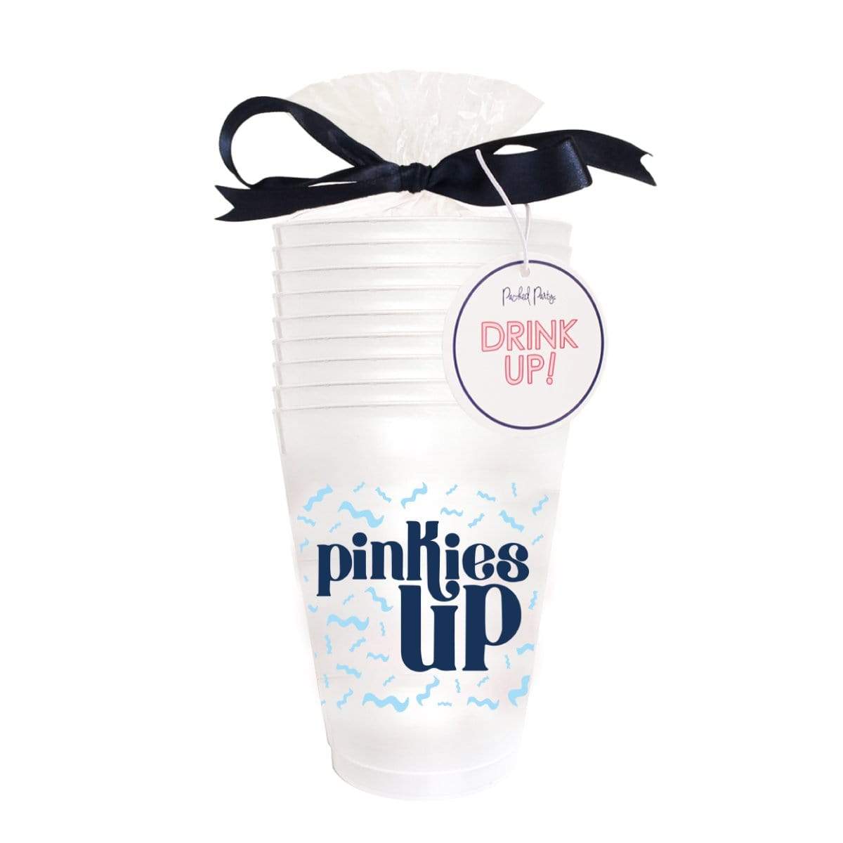 Pinkies Up Plastic Cups Pop Balloon Bar Party 9006