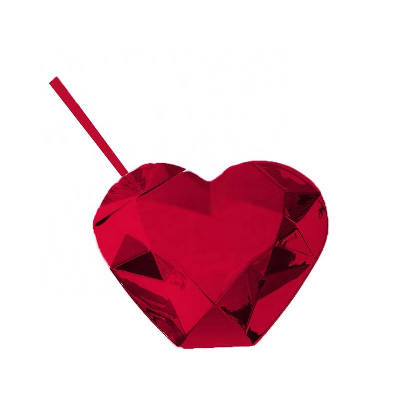 Disco Heart Tumbler - Red