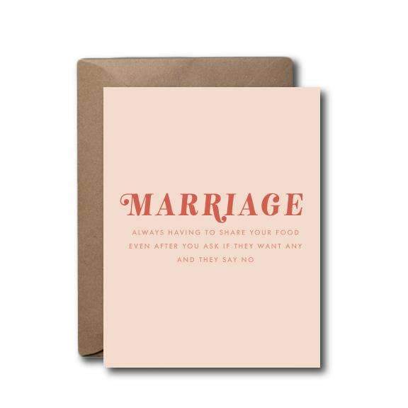 Marriage Always Having to Share Your Food Card