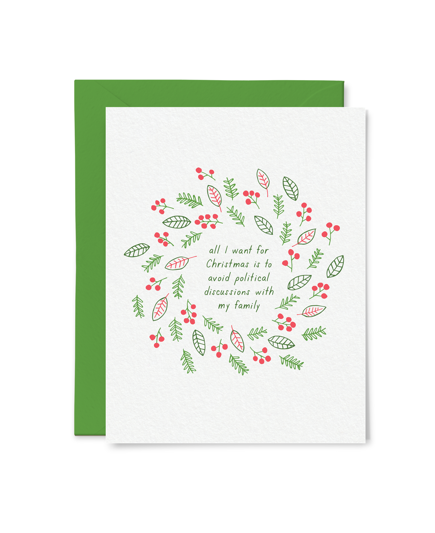 All I Want for Christmas is to Avoid Political Discussions Card