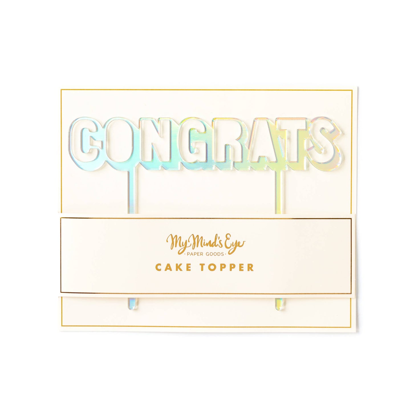 Congrats Cake Topper - Holographic