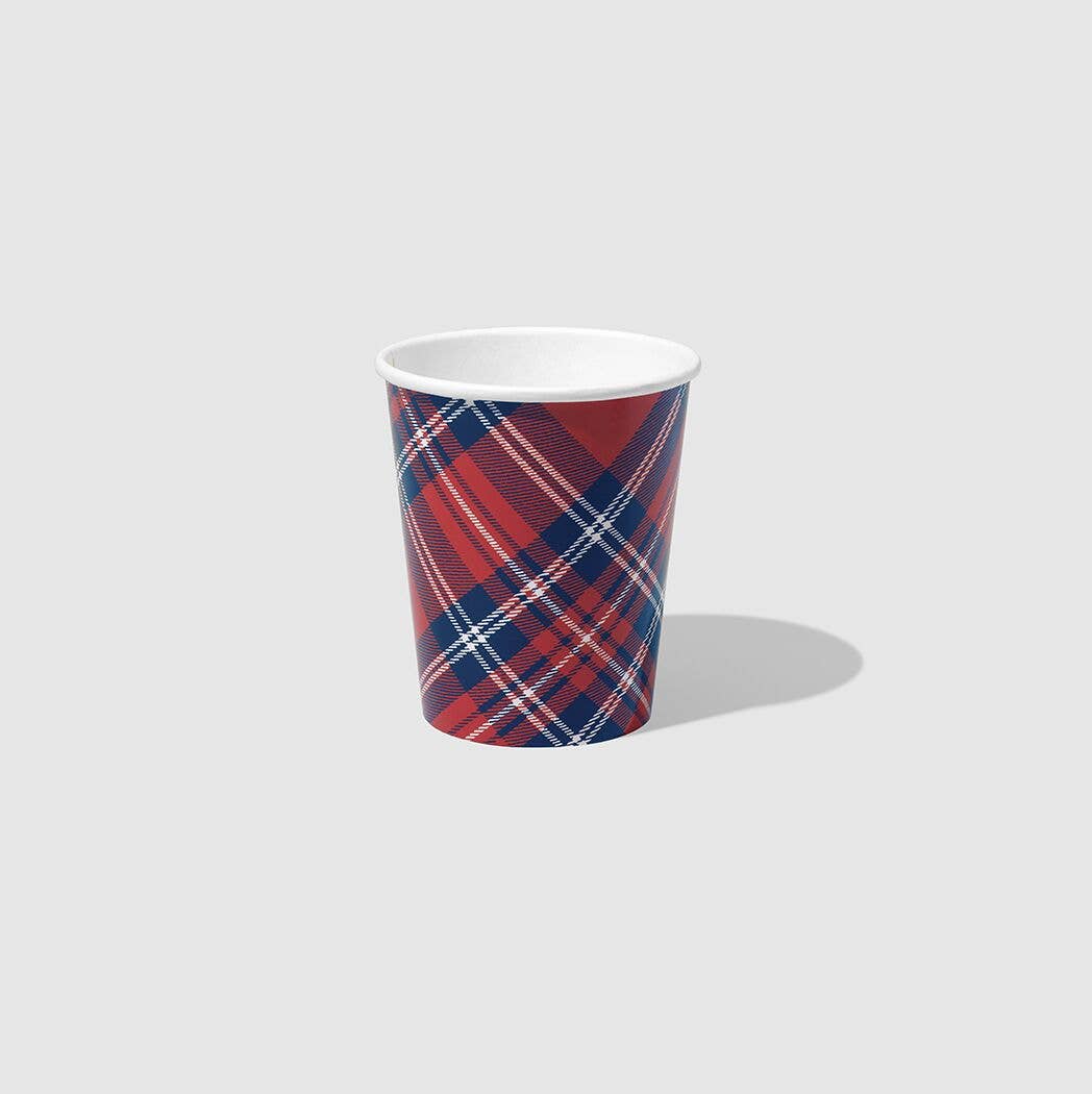 Plaid Holiday Paper Cup