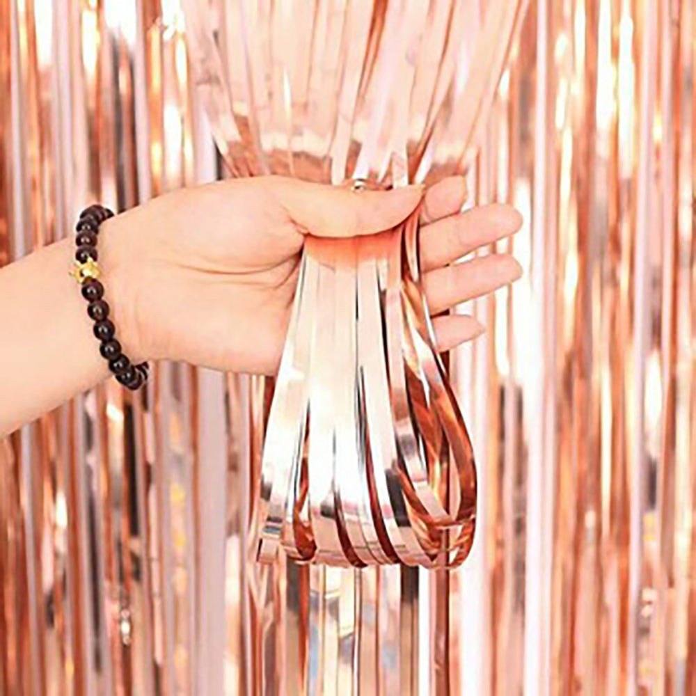 Metallic Fringe Curtain- 6.5ft Length