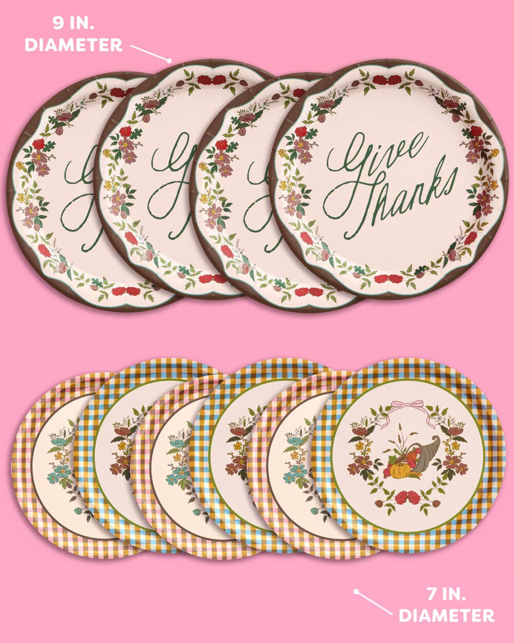 Give Thanks Thanksgiving Plate Sets