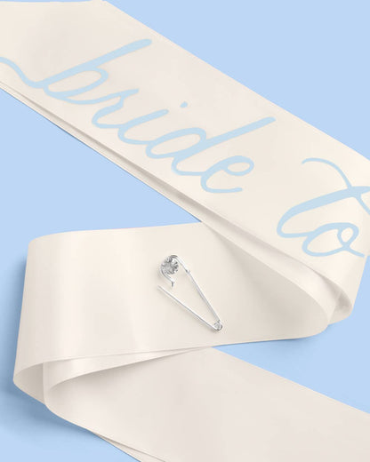 Something Blue Bride To Be Sash