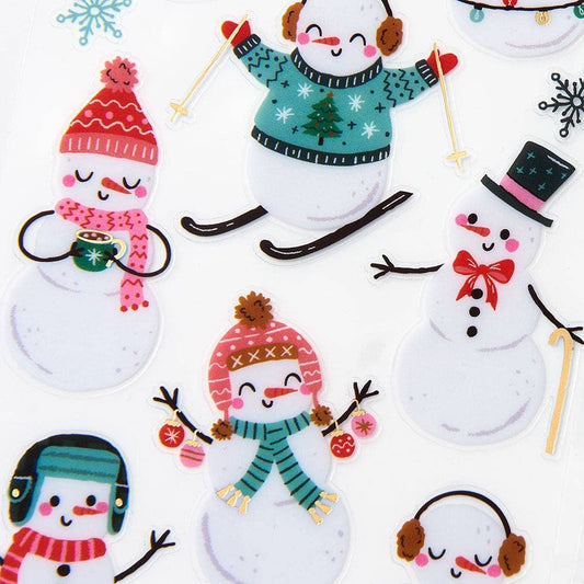 Winter Snowman Stickers