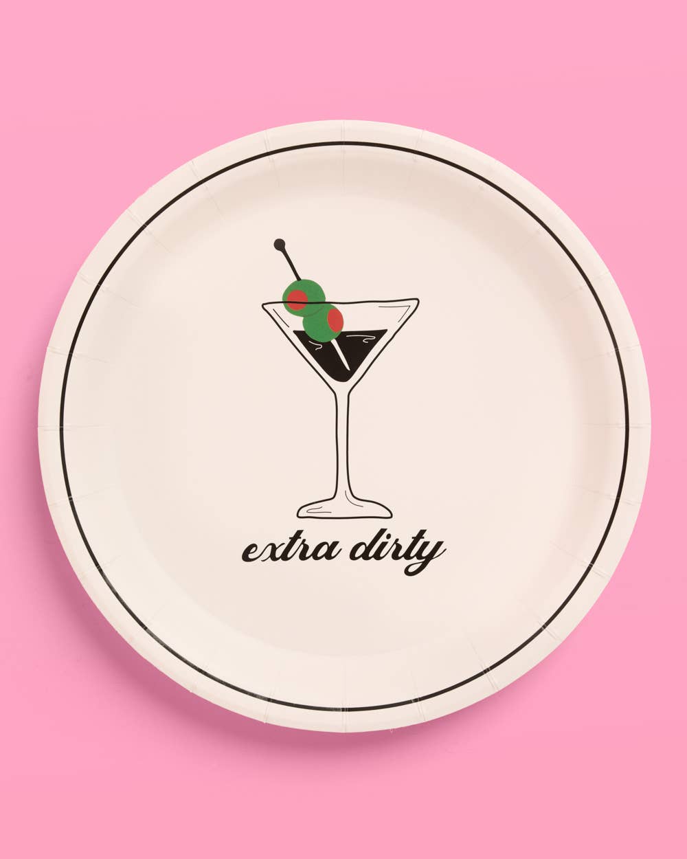 Martini and Olive Plate Set