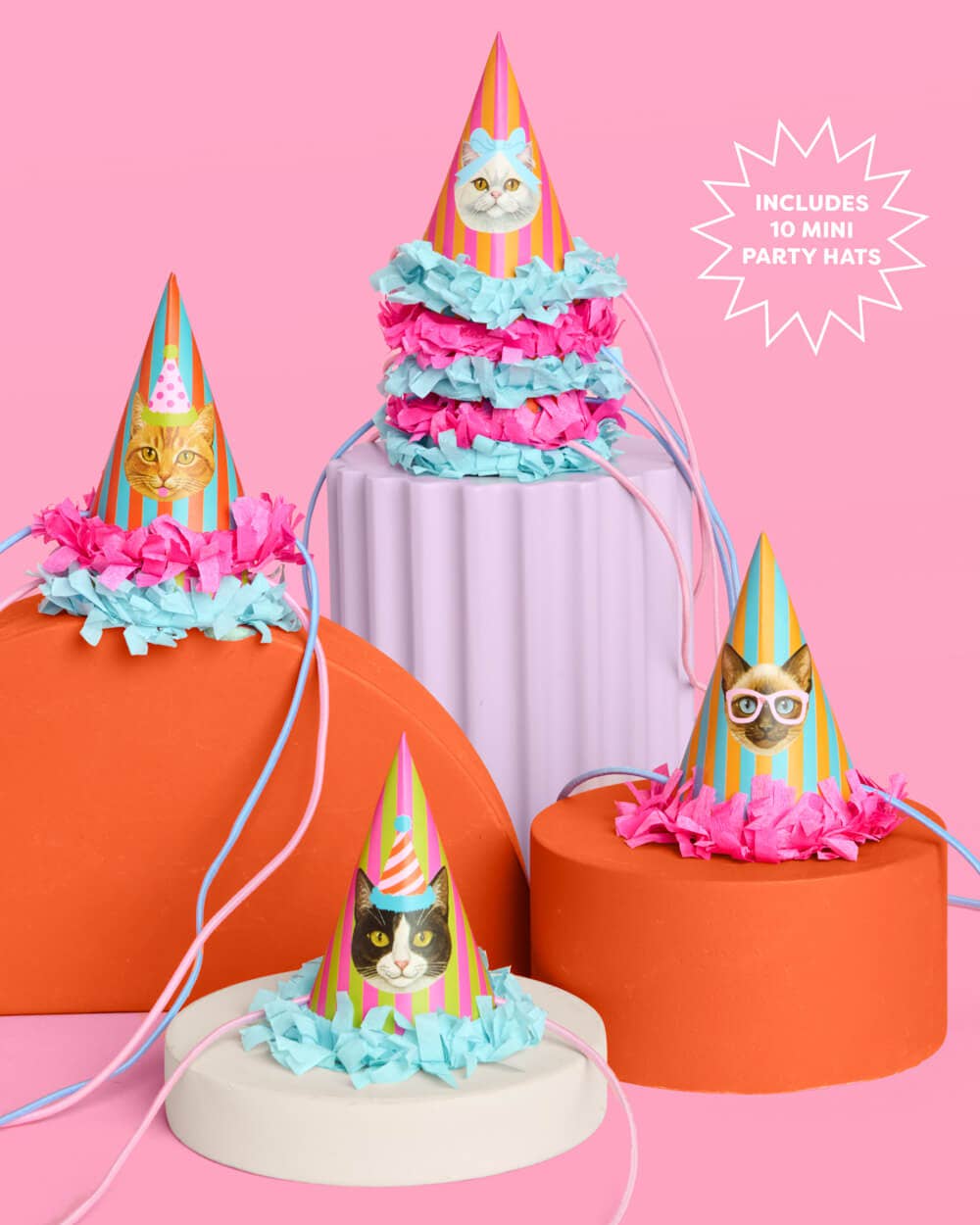 Cat Mini Party Hats