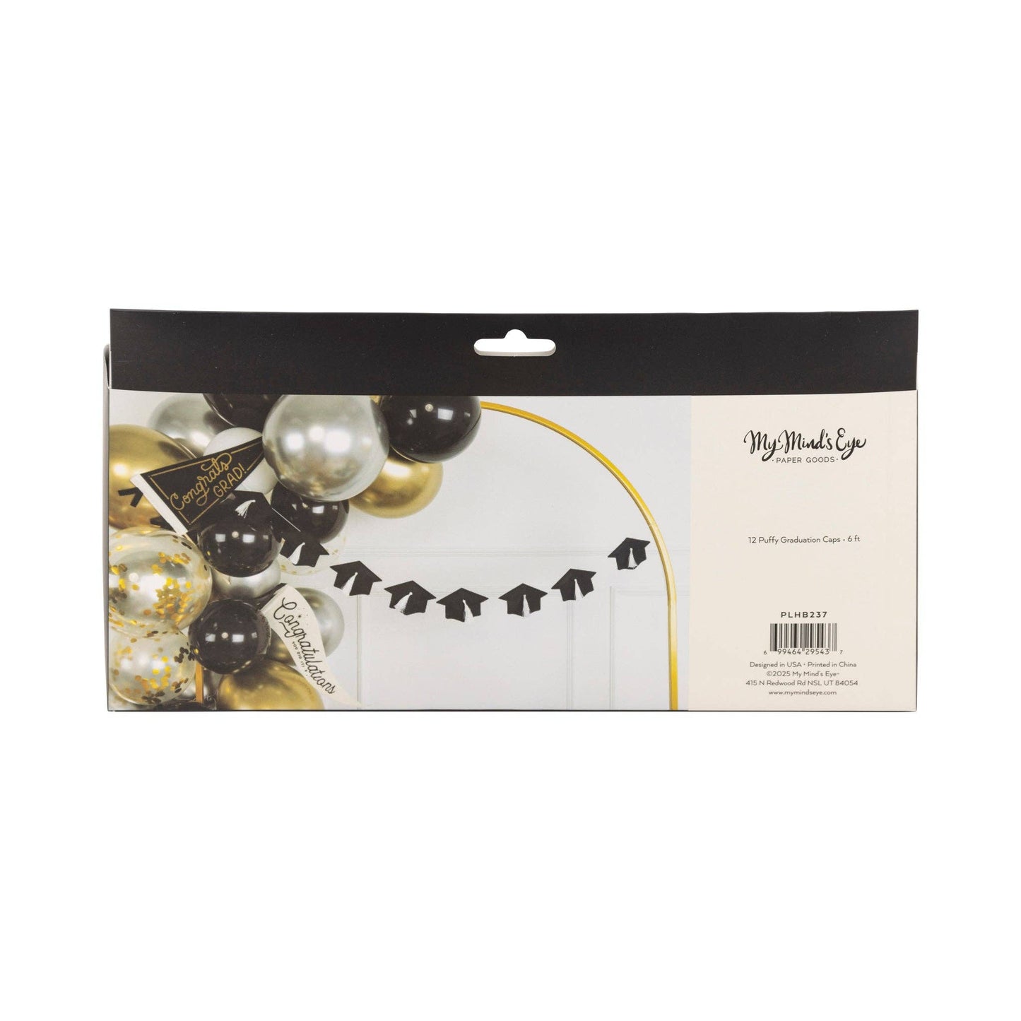 Grad Cap Puffy Felt Banner