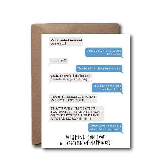Text Anniversary Wedding Greeting Card