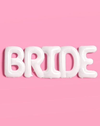 White Jumbo BRIDE Balloons 40 Inch