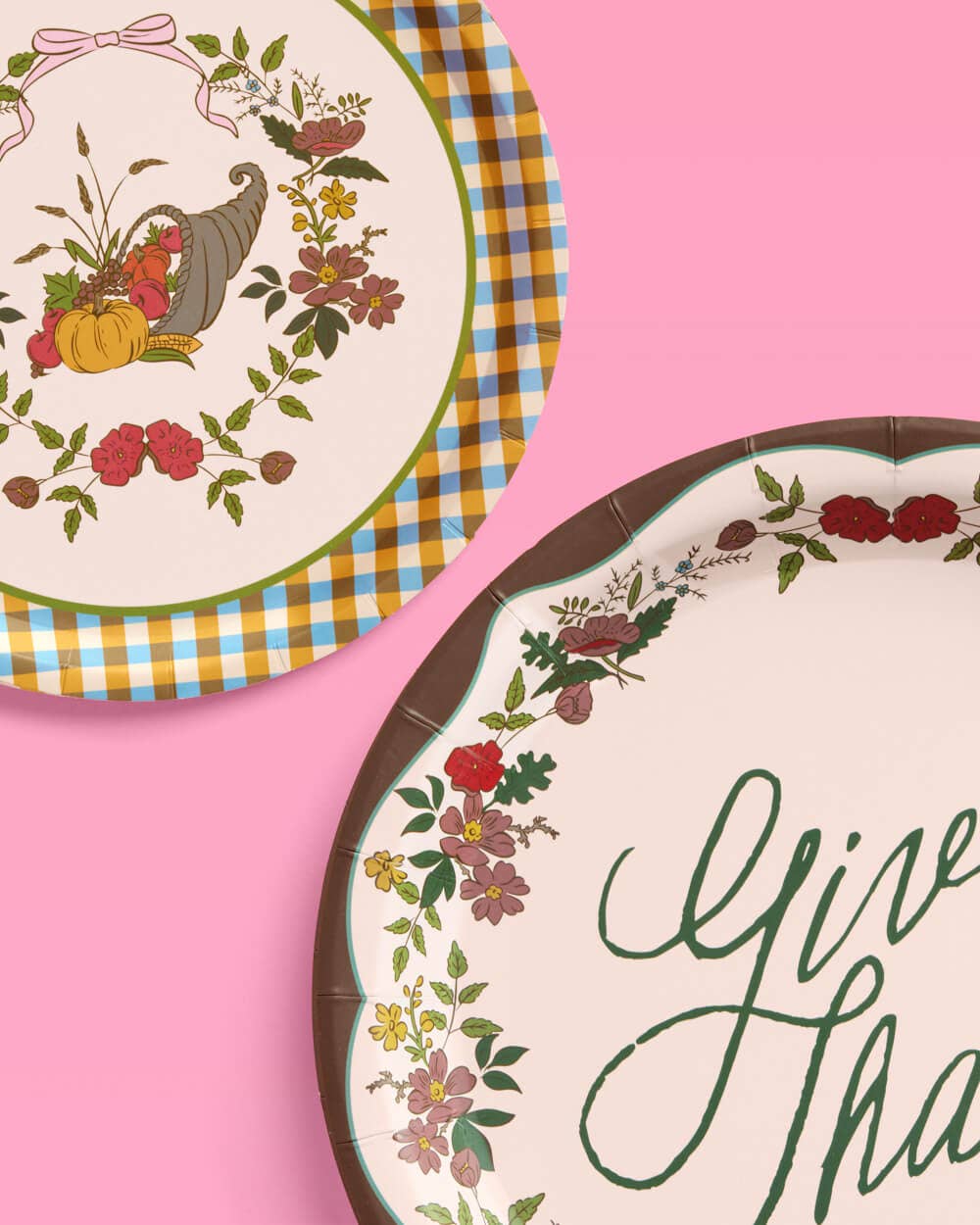 Give Thanks Thanksgiving Plate Sets