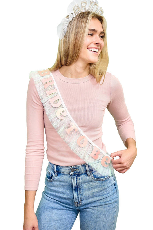 Fringe Bride to Be Sash