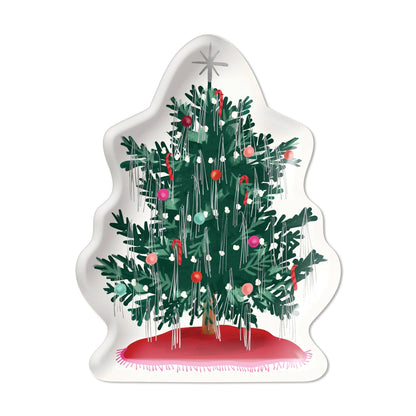 Tinsel and Baubles Christmas Tree Plate