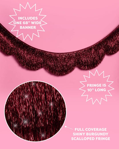 Burgundy Fringe Banner