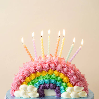 Twisted Pastel Birthday Candles | 8 Pack