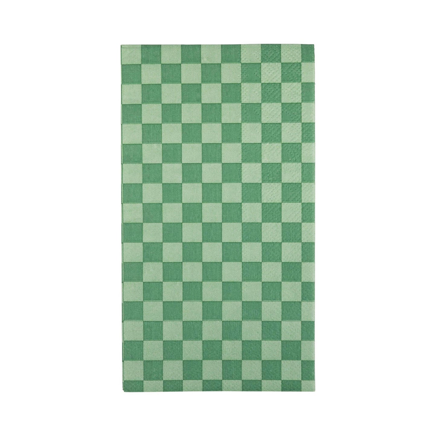 Green Checkers Paper Napkins