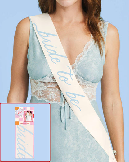 Something Blue Bride To Be Sash