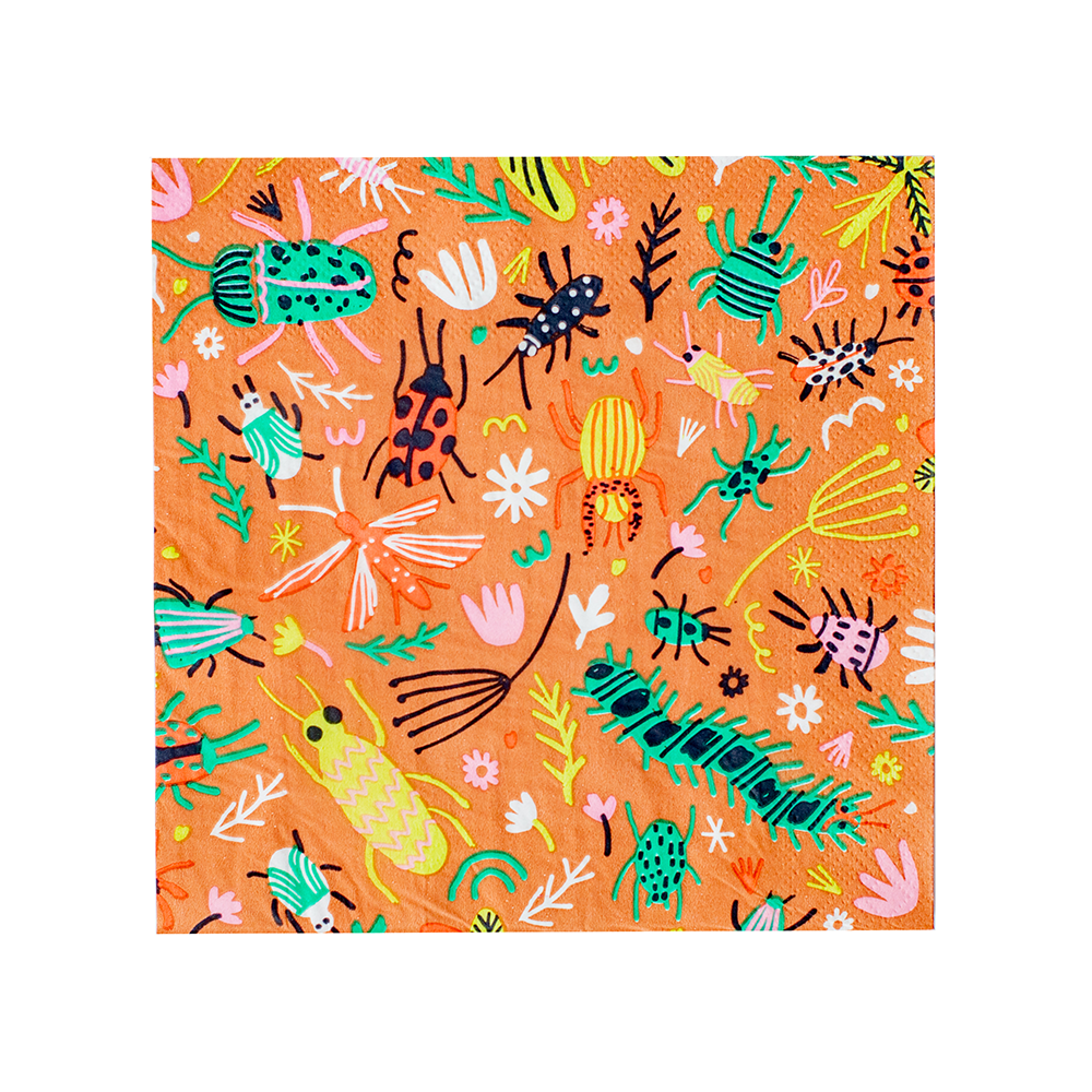 Backyard Bugs Bunches of Bugs Large Napkins - 16 Pk.