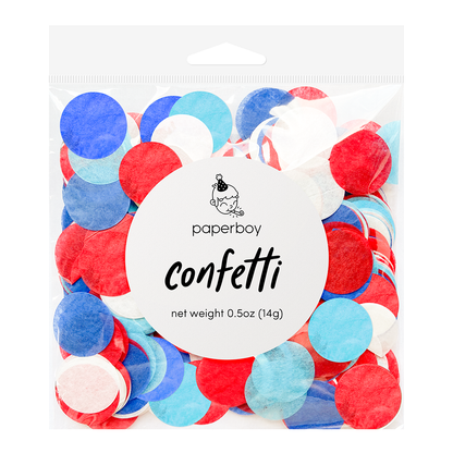 Paperboy - Confetti - Red, White & Blue