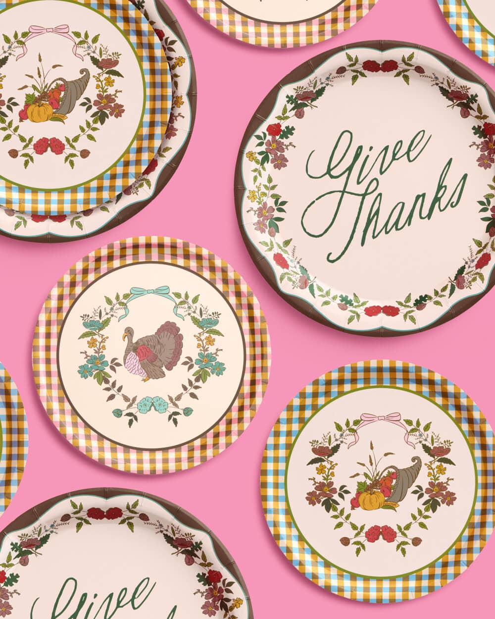 Give Thanks Thanksgiving Plate Sets