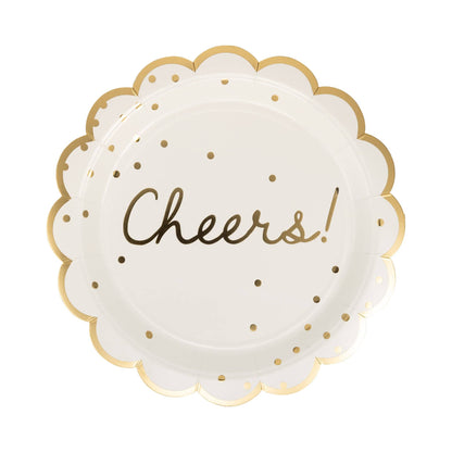 Gold Cheers Paper Plate