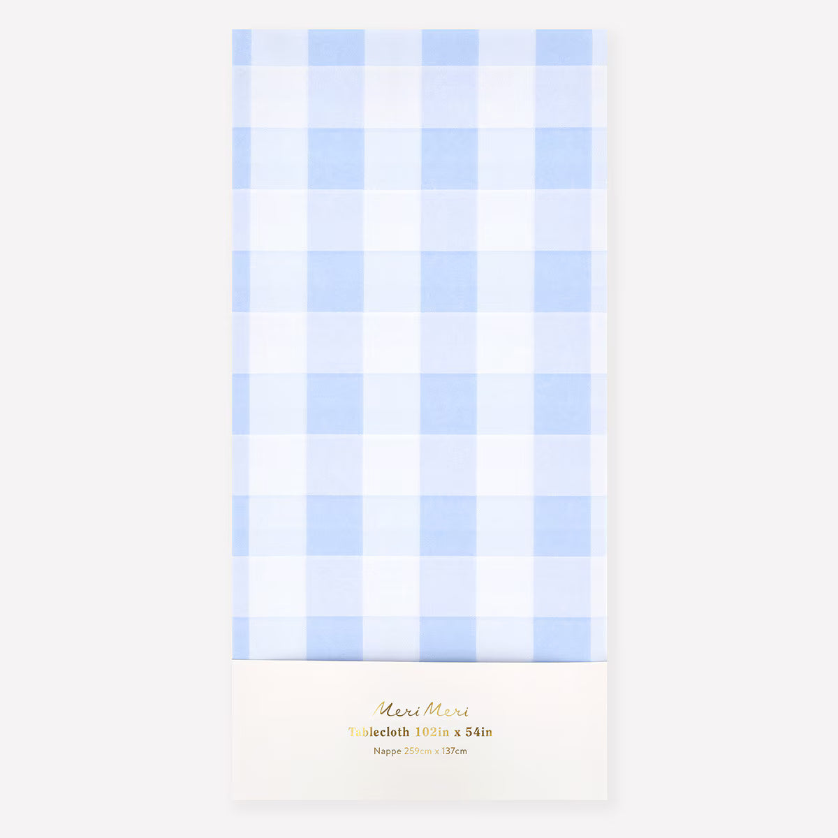 Blue Gingham Paper Tablecloth