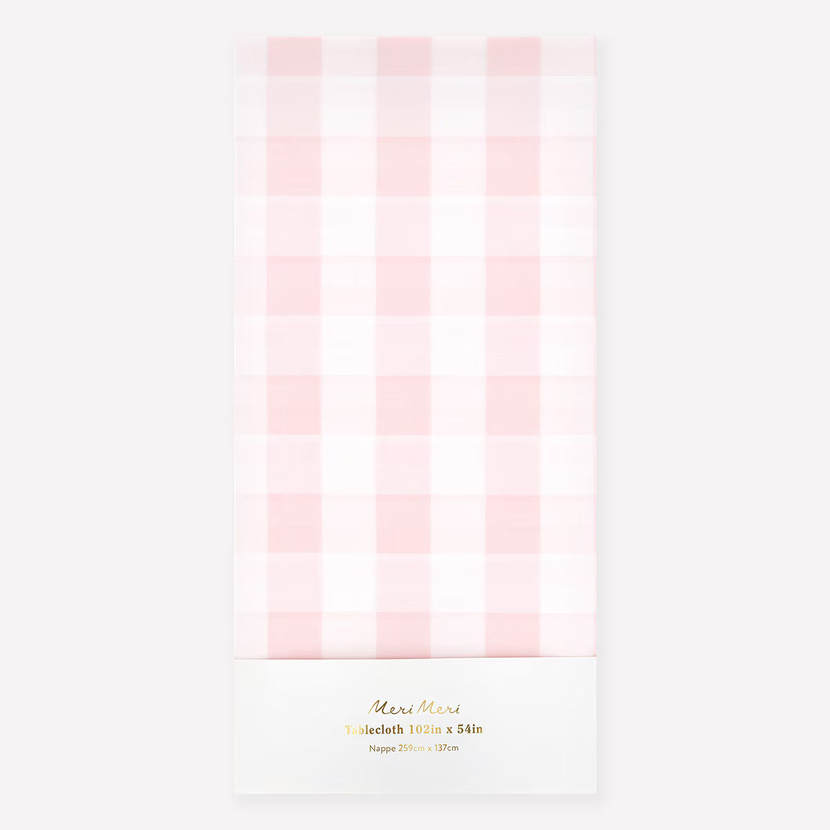 Pink Gingham Paper Tablecloth