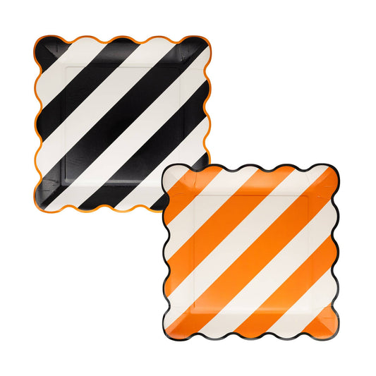 Striped 10" Paper Plate Set