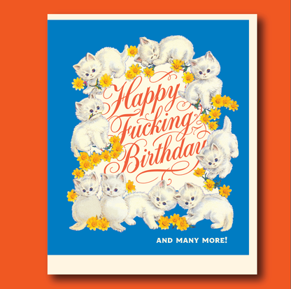 Kittens Happy Fucking Birthday Card