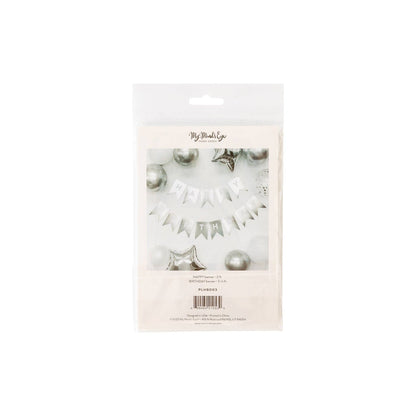 Silver Foil "HAPPY BIRTHDAY" Word Banner