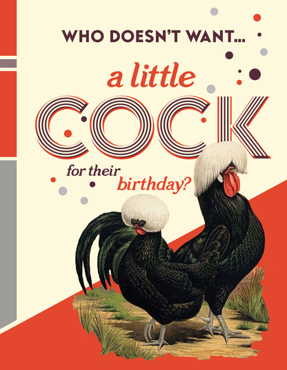 Little Cock Birthday Card