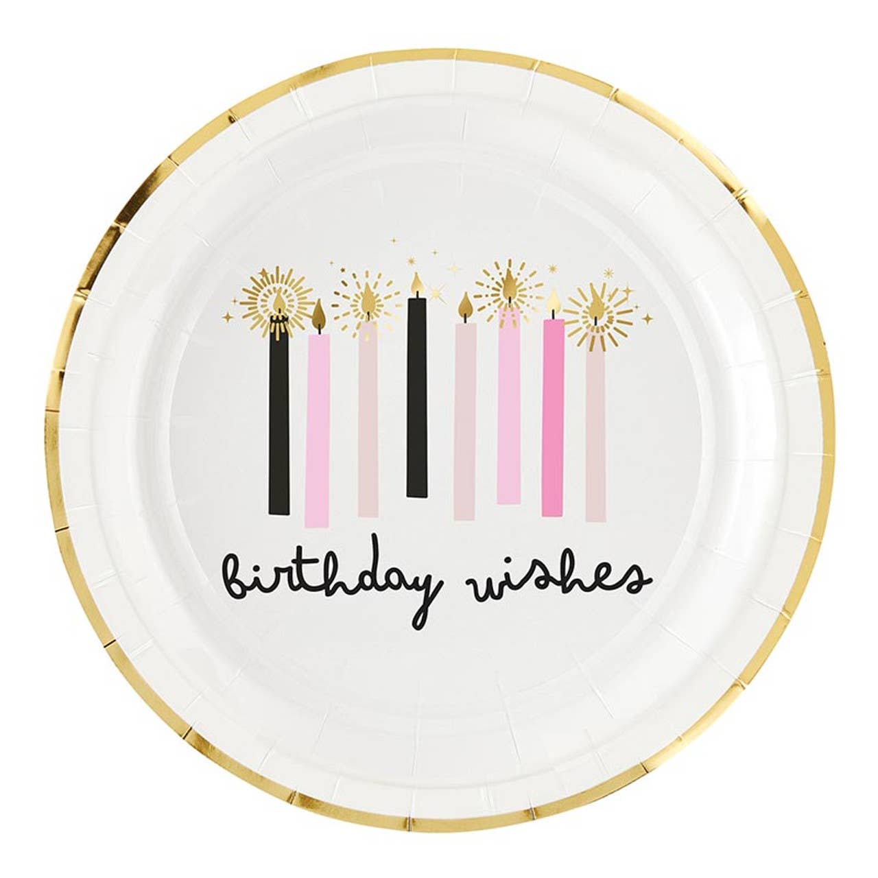 Birthday Wishes Foil Paper Plates