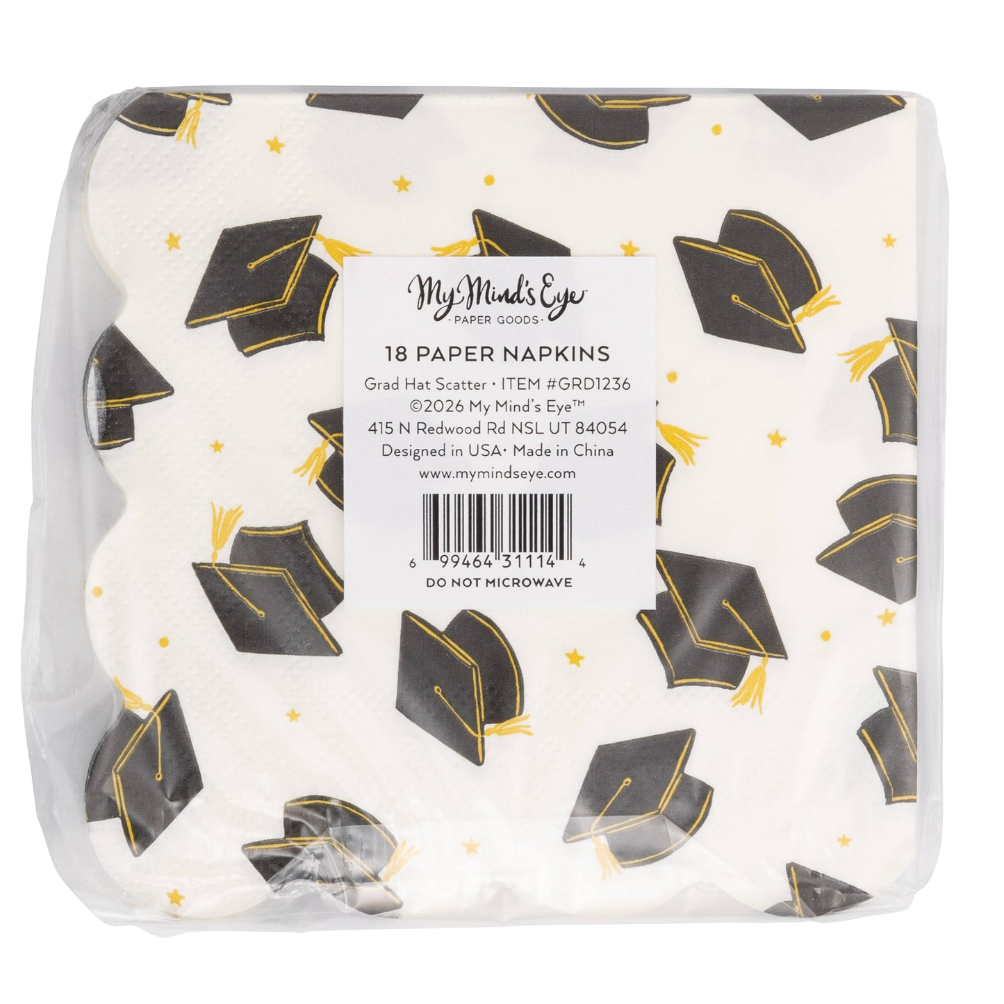 Grad Hat Scatter Napkin Cocktail
