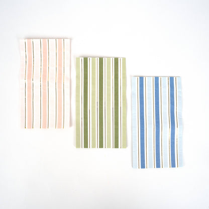 Blue Striped Guest Towel Napkins